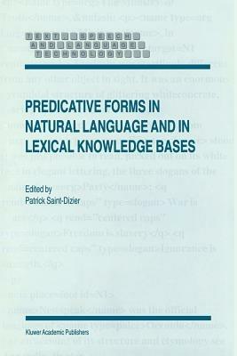 Predicative Forms in Natural Language and in Lexical Knowledge Bases - cover