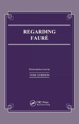 Regarding Faure - Tom Gordon - cover