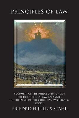 Principles of Law - Friedrich Julius Stahl - cover