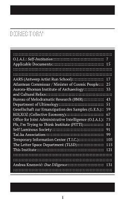 Self-Institutionalization Reader: A Terminology Audit of Self-Instituted Practice - cover