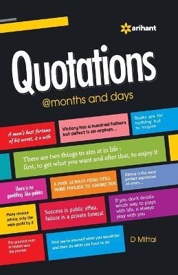 Quotations @Months and Days - Dharmendra Mittal - cover