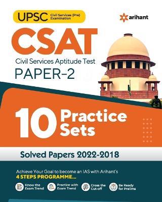 10 Practice Sets UPSC CSAT Civil Services Aptitude Test Paper 2 2023 - Rudraksh Tripathi,Abhishek Jain,Piyush Kaushik - cover