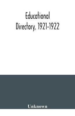 Educational directory, 1921-1922 - cover