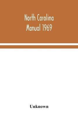 North Carolina manual 1969 - cover