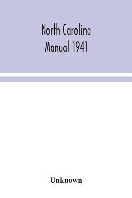 North Carolina manual 1941 - cover