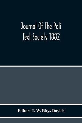 Journal Of The Pali Text Society 1882 - cover