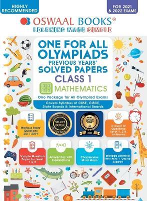 One for All Olympiad Previous Years Solved Papers, Class-1 Mathematics Book (for 2022 Exam) - Oswaal Editorial Board - cover