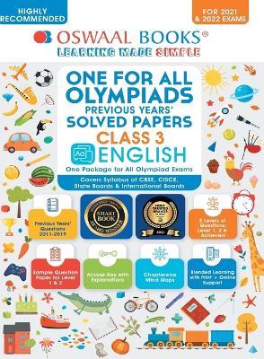 Oswaal One for All Olympiad Previous Years' Solved Papers, Class-3 English Book (For 2021-22 Exam) - Oswaal Editorial Board - cover
