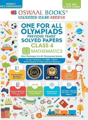 One for All Olympiad Previous Years' Solved Papers: Mathematics Class-4 - Oswaal Editorial Board - cover