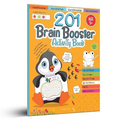 201 Brain Booster Activity Book - Fun Activities and Exercises for Children Tracing & Pattern, Colors & Shapes, Maze - Wonder House Books - cover