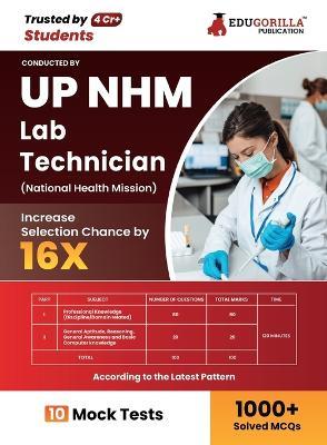 UP NHM Lab Technician Book 2023 (English Edition) - 10 Full Length Mock Tests (1000 Solved Questions) with Free Access to Online Tests - Edugorilla Prep Experts - cover