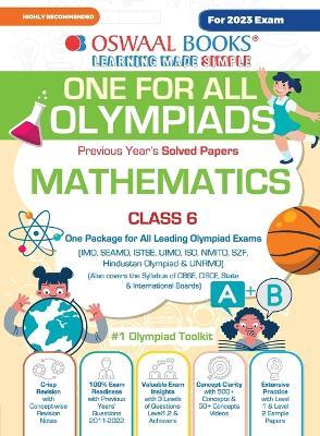 Oswaal One For All Olympiad Previous Years' Solved Papers, Class-6 Mathematics Book (For 2023 Exam) - Oswaal Editorial Board - cover