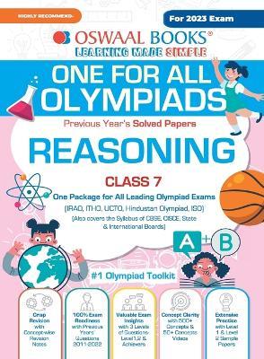 Oswaal One For All Olympiad Previous Years' Solved Papers, Class-7 Reasoning Book (For 2023 Exam) - Oswaal Editorial Board - cover