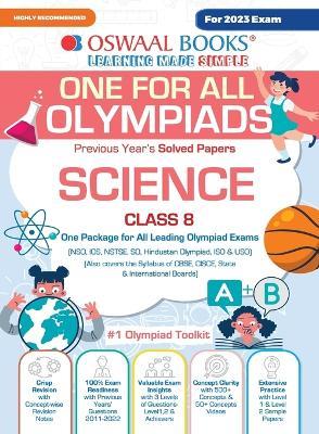 Oswaal One For All Olympiad Previous Years' Solved Papers, Class-8 Science Book (For 2023 Exam) - Oswaal Editorial Board - cover
