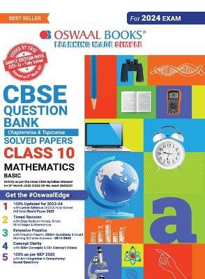 Oswaal CBSE Class 10 Mathematics Basic Question Bank 2023-24 Book - Oswaal Editorial Board - cover