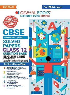 Oswaal Cbse Class 12 English Core Question Bank 2023-24 Book - Oswaal Editorial Board - cover