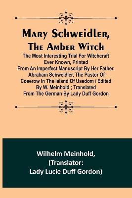 Mary Schweidler, the amber witch; The most interesting trial for witchcraft ever known, printed from an imperfect manuscript by her father, Abraham Schweidler, the pastor of Coserow in the island of Usedom / edited by W. Meinhold; translated from the Germa - Wilhelm Meinhold - cover