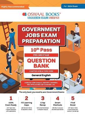 Oswaal Government Exams Question Bank 10th Pass General English for 2024 Exam - Oswaal Editorial Board - cover