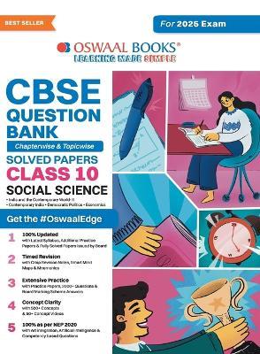 Oswaal CBSE Question Bank Class 10 Social Science, Chapterwise and Topicwise Solved Papers For Board Exams 2025 - Oswaal Editorial Board - cover