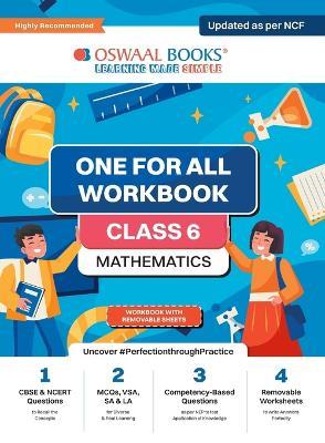 Oswaal NCERT & CBSE One For All Workbook Mathematics Class 6 Updated As Per NCF MCQ's VSA SA LA For Latest Exam - Oswaal Editorial Board - cover