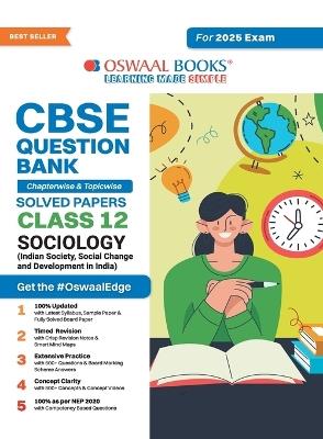 Oswaal CBSE Question Bank Class 12 Sociology, Chapterwise and Topicwise Solved Papers For Board Exams 2025 - Oswaal Editorial Board - cover