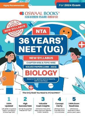 Oswaal NEET (UG) 36 Years Chapter-wise Topic-wise Solved Papers Biology For 2024 Exams ( New Edition) - Oswaal Editorial Board - cover