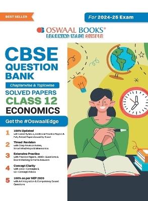 Oswaal CBSE Question Bank Class 12 Economics, Chapterwise and Topicwise Solved Papers For Board Exams 2025 - Oswaal Editorial Board - cover