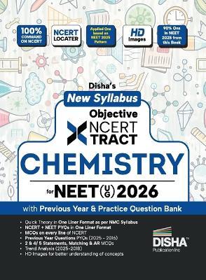 Disha's New Syllabus Objective NCERT Xtract Chemistry with 3 Mock Tests for NEET (UG) 10th Edition | One Liner Theory, MCQs on every line of NCERT, Tips on your Fingertips, Previous Year Question Bank PYQs - Disha Experts - cover