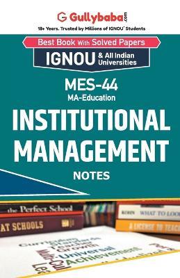 MES-44 Institutional Management - Gullybaba Com Panel - cover