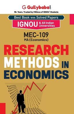 MEC-09/MEC-109 Research Methods in Economics - Gullybaba Com Panel - cover