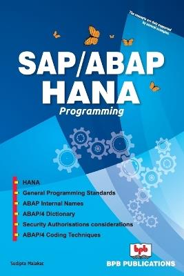 Sap/ABAP Hana Programming - Sudipta Malakar,Na - cover