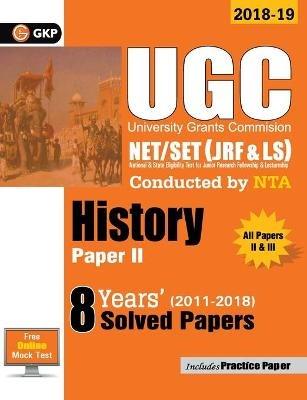 UGC Net/Set (Jrf & Ls) Paper II History 8 Years Solved Papers 2011-18 - Gkp - cover