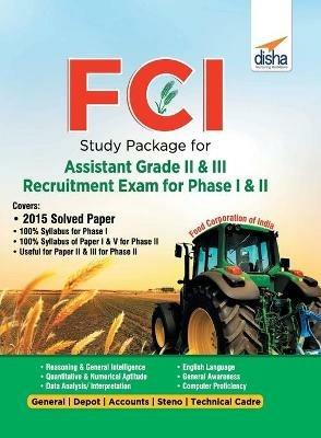 Fci Study Package for Assistant Grade II & III Recruitment Exam for Phase I & II - Disha Experts - cover