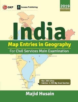 India Map Entries in Geography for Civil Services Main Examination 2019 - Majid Husain - cover