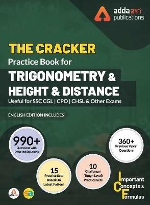 The Cracker Practice Book for Trigonometry and Height & Distance (In English Printed Edition) - Adda247 - cover