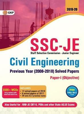 SSC JE Civil Engineering for Junior Engineers Previous Year's Solved Papers (2008-18), 2018-19 for Paper I - Gkp - cover
