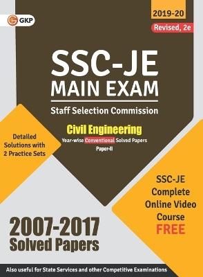Ssc 2020: Junior Engineer - Civil Engineering Paper II - Conventional Solved Papers (2007-2017) - Gkp - cover