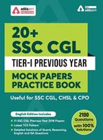 20+ SSC CGL Tier-I Previous Year Mock Papers Practice Book English Medium