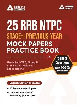 25 RRB NTPC STAGE I PREVIOUS YEAR MOCK PAPERS by Adda247 Publications - Adda247 - cover