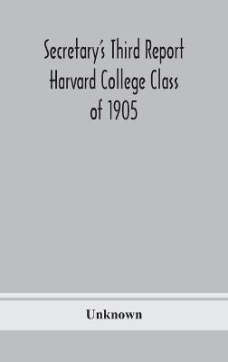 Secretary's Third Report Harvard College Class of 1905 - cover
