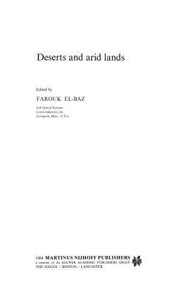 Deserts and arid lands - cover