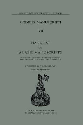 Codices Manuscripti: Handlist of Arabic Manuscripts - Petrus Voorhoeve - cover