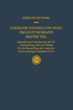 Logische Untersuchungen Ergänzungsband Erster Teil: Entwürfe zur Umarbeitung der VI. Untersuchung und zur Vorrede für die Neuauflage der Logischen Untersuchungen (Sommer 1913)