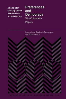 Preferences and Democracy: Villa Colombella Papers - cover