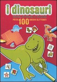 I dinosauri. Gioca, attacca e colora. Rosso. Con adesivi - copertina