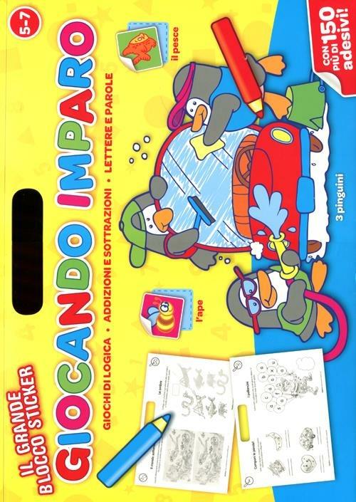 Giocando imparo. 5-7 anni. Con adesivi - copertina
