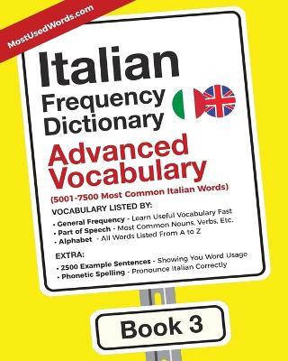 Italian Frequency Dictionary - Advanced Vocabulary: 5001-7500 Most Common Italian Words - Mostusedwords - cover