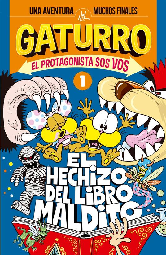 El hechizo del libro maldito (Gaturro. El protagonista sos vos 1) - Nik - ebook