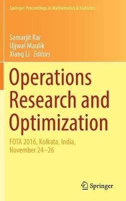 Operations Research and Optimization: FOTA 2016, Kolkata, India, November 24-26 - cover