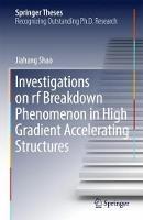 Investigations on rf breakdown phenomenon in high gradient accelerating structures - Jiahang Shao - cover